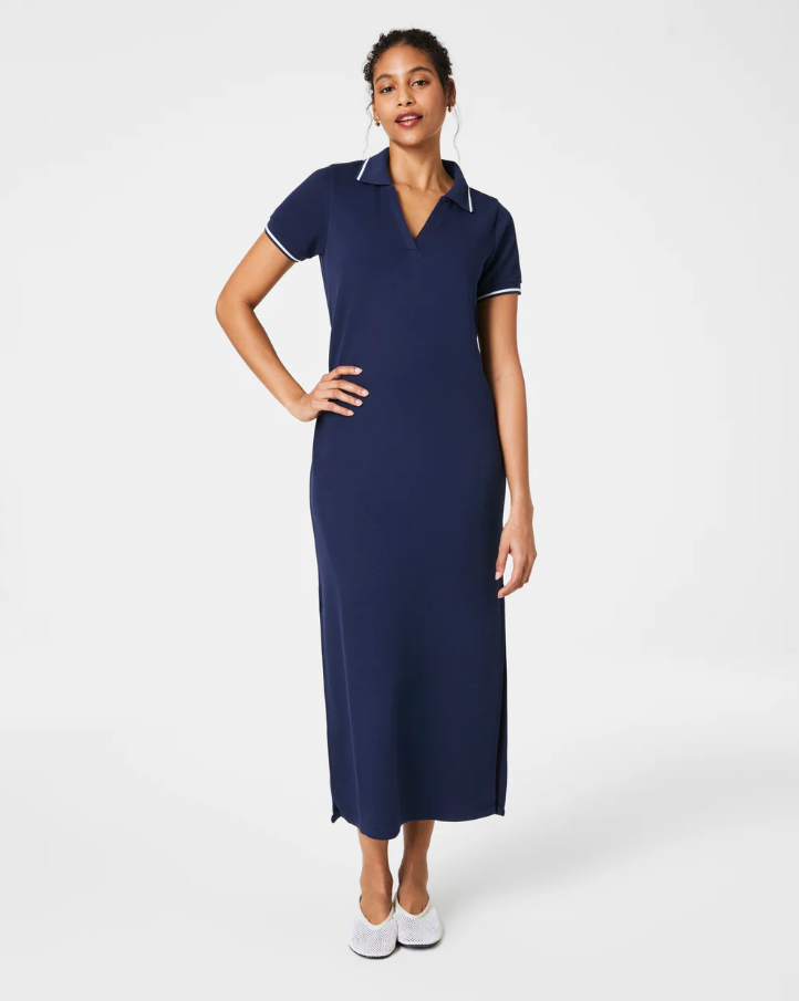 ワンピース Scalloped Polo Dress / navy Msize 216326ZH-EVBL--