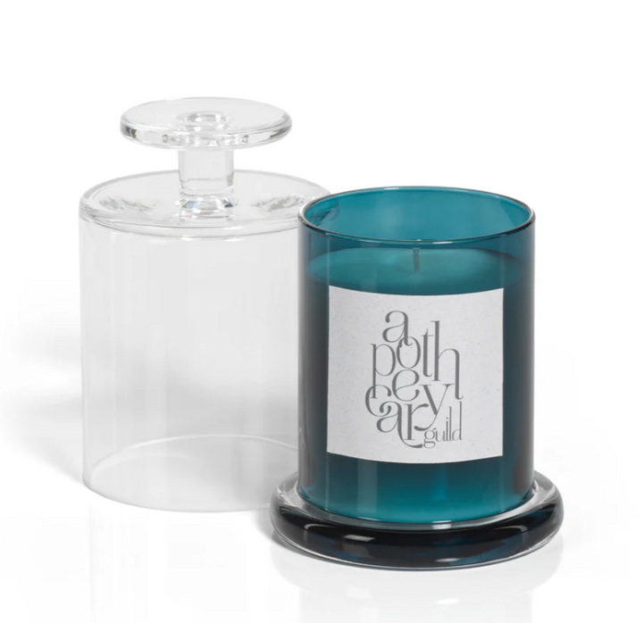 Apothecary Blue Marine Cloche Jar Candle - 13 Hub Lane   |  
