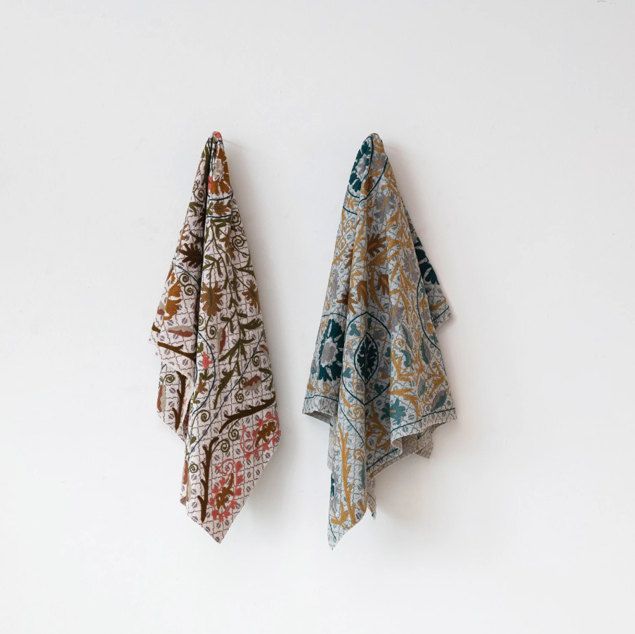 Hand-Embroidered Kantha Stitch & Chambray Back Voile Throw - 13 Hub Lane   |  