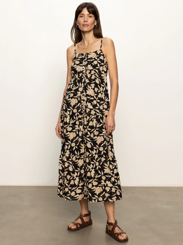 bandana midi dress Tiered Picot Dress, Bandana XS