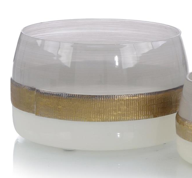 Opaque Frosted Champagne Bowl - 13 Hub Lane   |  