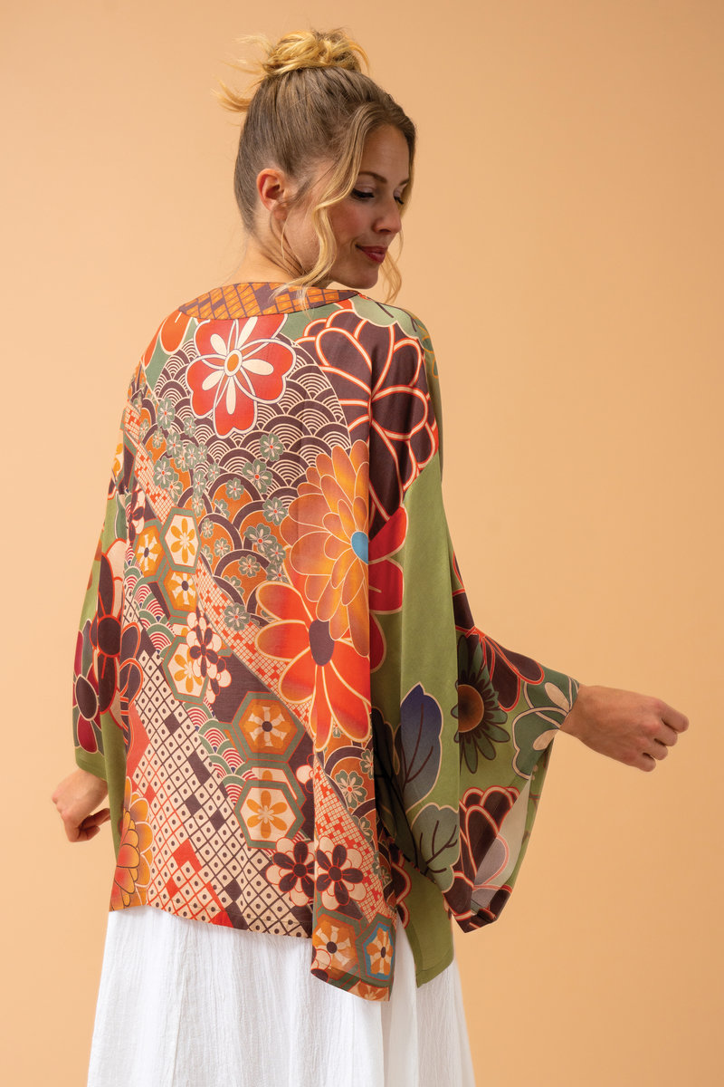 70's Kaleidoscope Floral Kimono Jacket - 13 Hub Lane   |  