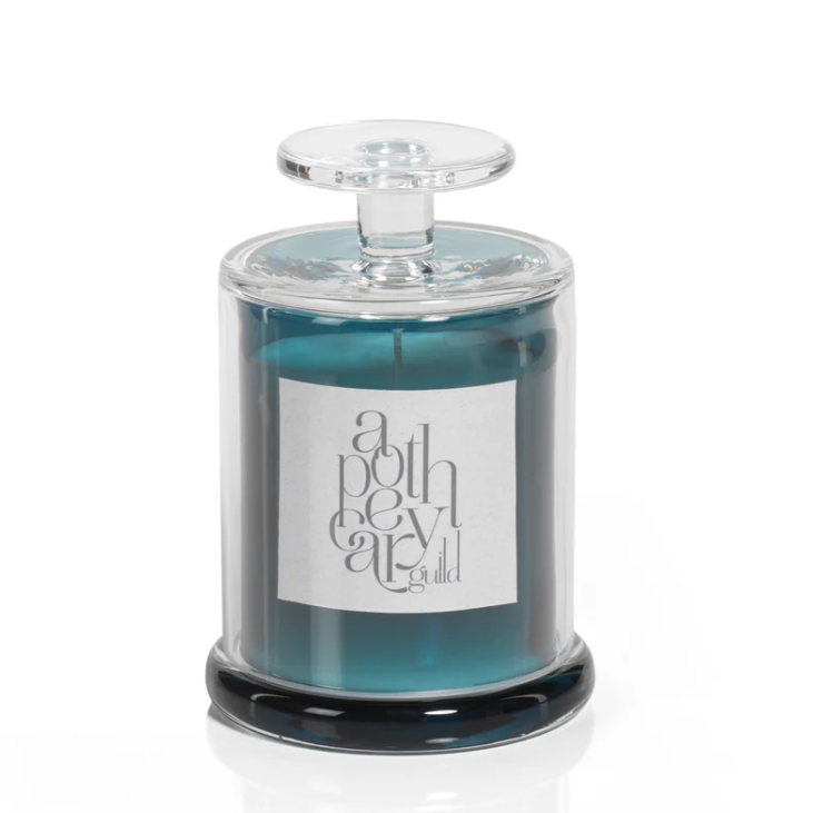 Apothecary Blue Marine Cloche Jar Candle - 13 Hub Lane   |  