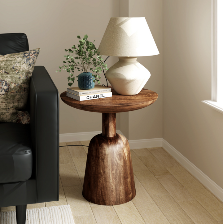 Mango Wood Side Table - 13 Hub Lane   |  Side Tables