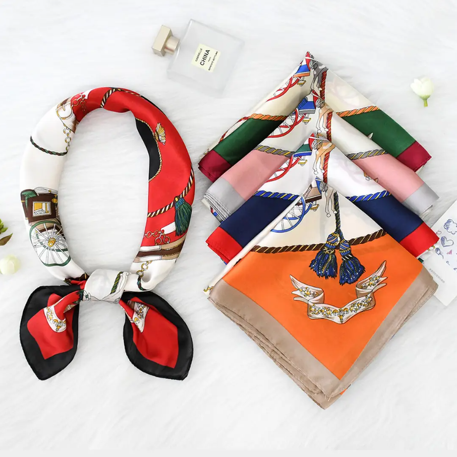 Horse & Carriage Square Scarf - 13 Hub Lane   |  