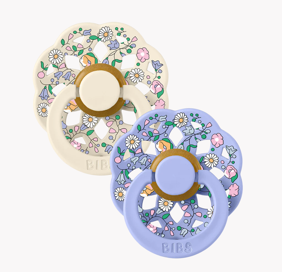 BIBS x LIBERTY Boheme Pacifiers 2 Pack Chloe Meadow, Ivory Mix