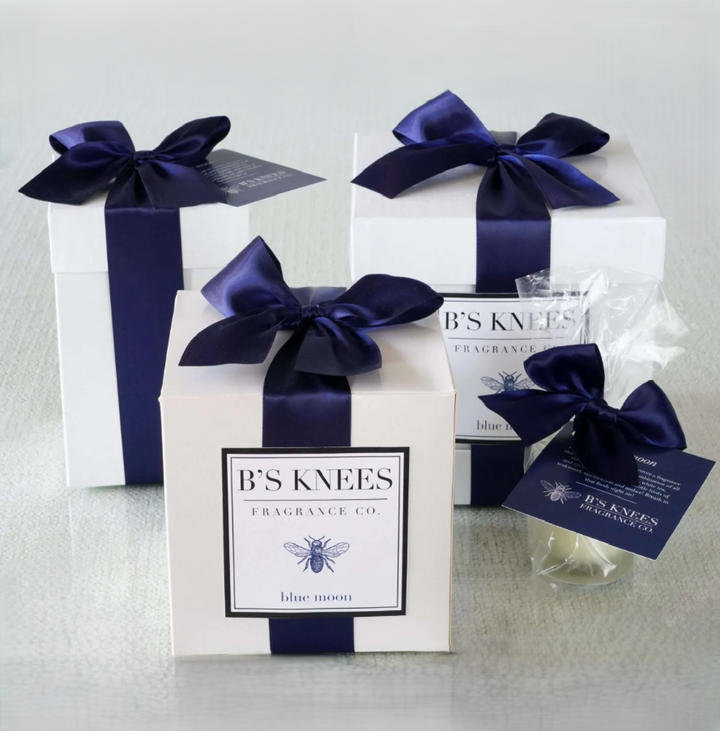 B's Knees 1-Wick White Glass Candle