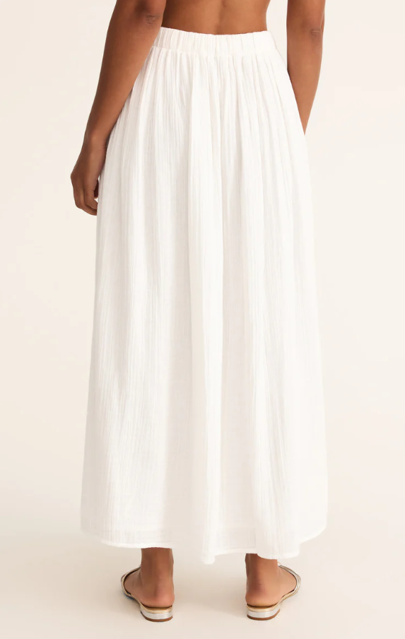 Reina Airy Skirt, White - 13 Hub Lane   |  Midi Skirts