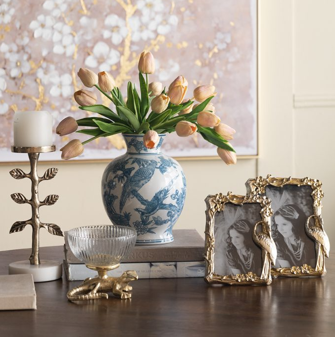 Gold Branch & Marble Pillar Holder - 13 Hub Lane   |  
