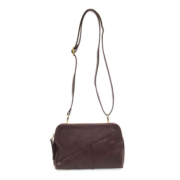 Gigi Crossbody with Woven Wristlet Strap Dark Plum