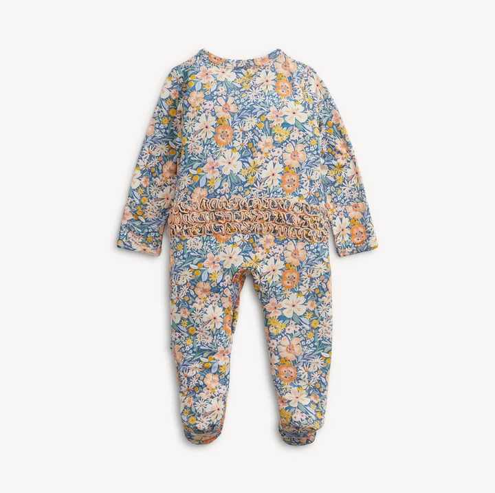 flora modal ruffle footie