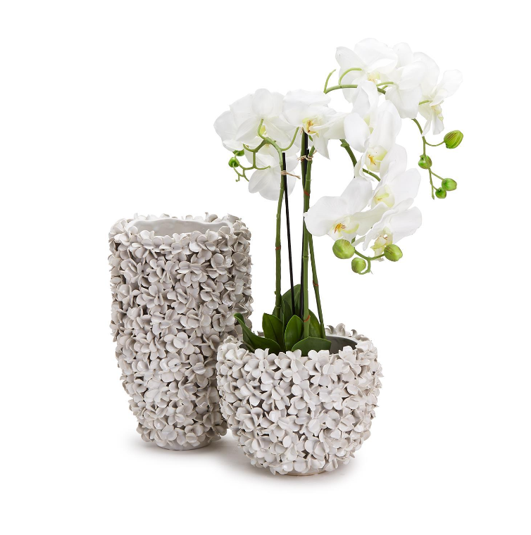 White Hydrangea Planter/Vase - 13 Hub Lane   |  