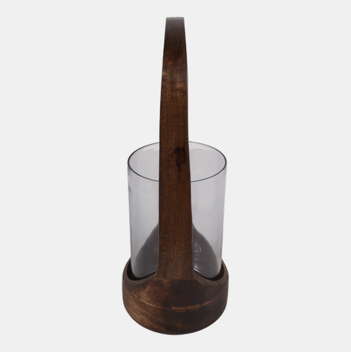 Modern Hurricane Lantern, Walnut - 13 Hub Lane   |  