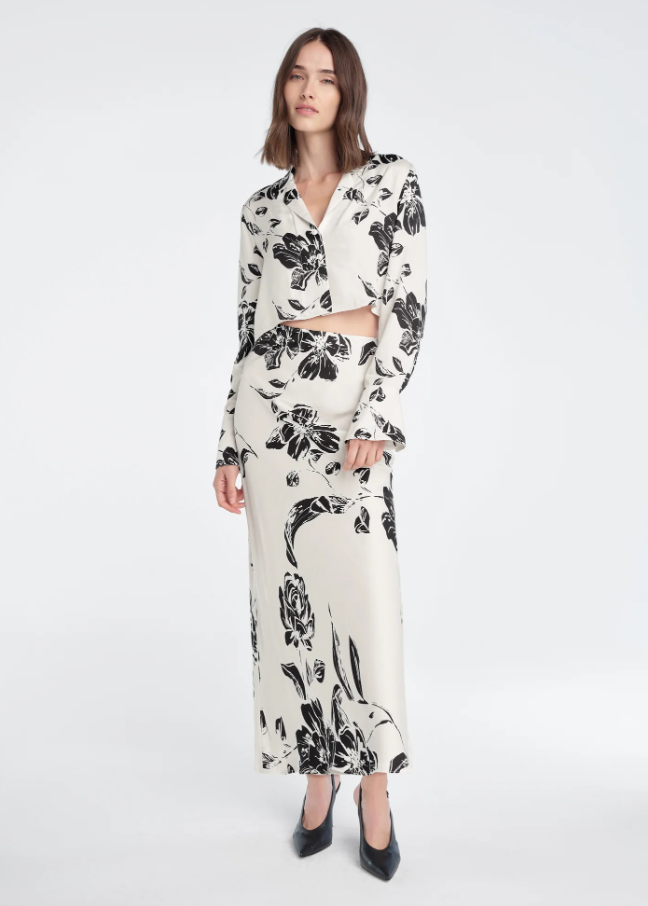 The Cropped Lily Top, Vintage Floral