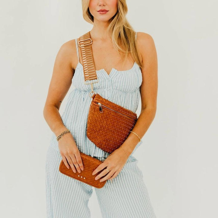 Westlyn Woven Bum Bag, Brown