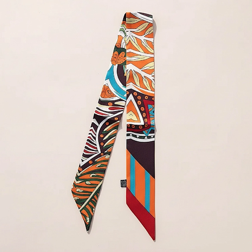 Abstract Twilly Skinny Scarf