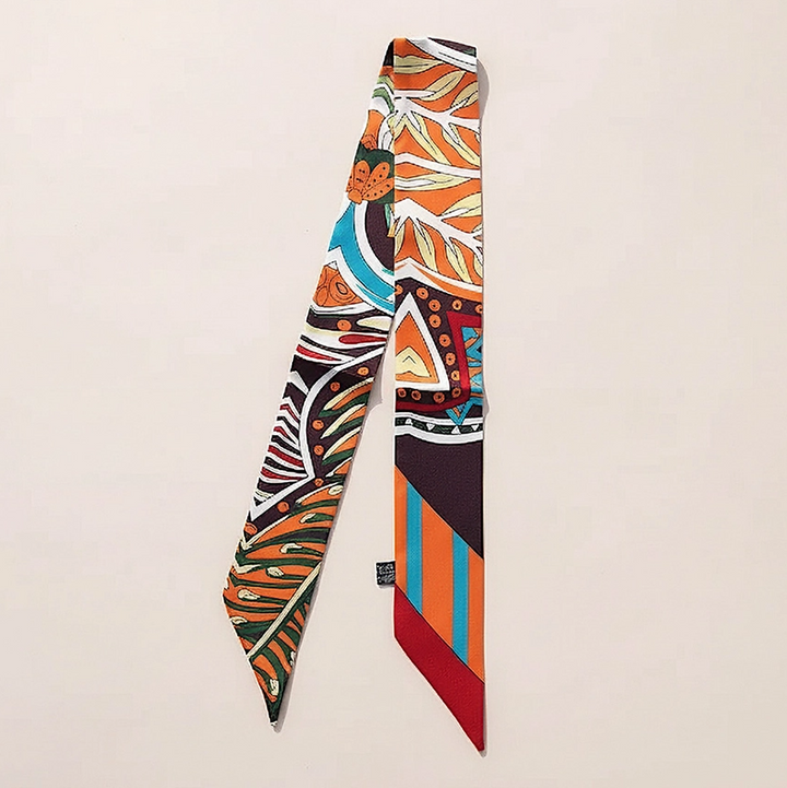 Abstract Twilly Skinny Scarf