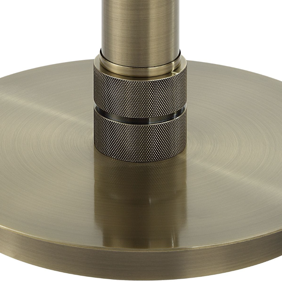 Diamond Knurl Floor Lamp, Antique Brass