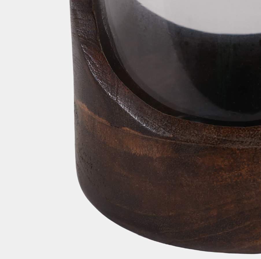 Modern Hurricane Lantern, Walnut - 13 Hub Lane   |  