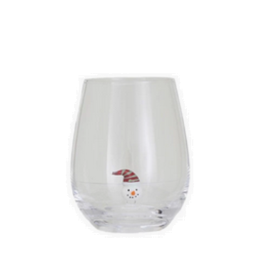 12oz. Holiday Figure Stemless Wine Glass - 13 Hub Lane   |  