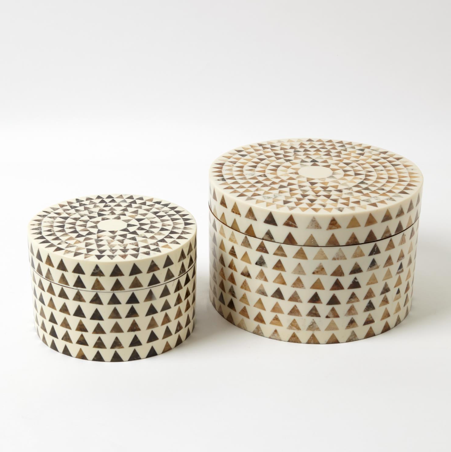 Triangle Stripe Round Box