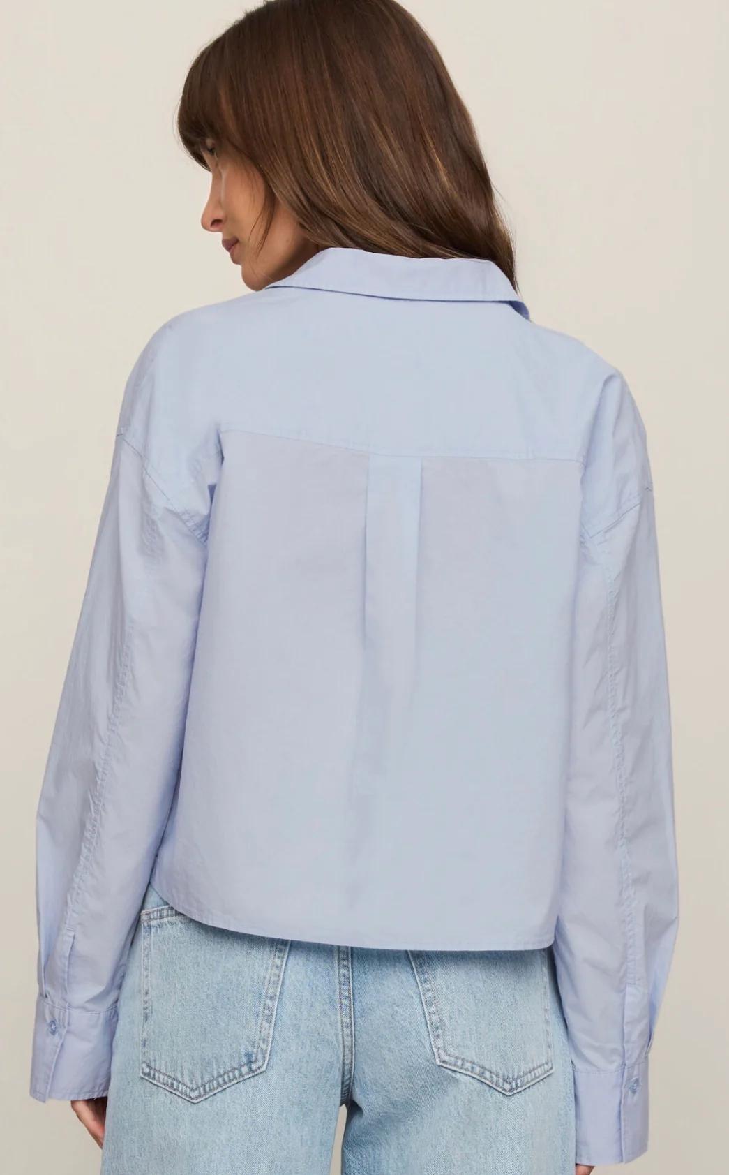 Favorite Button-Up Top, Hamptons Blue