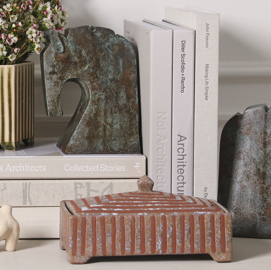 Banda Decorative Box, Brown - 13 Hub Lane   |  Ceramic Boxes