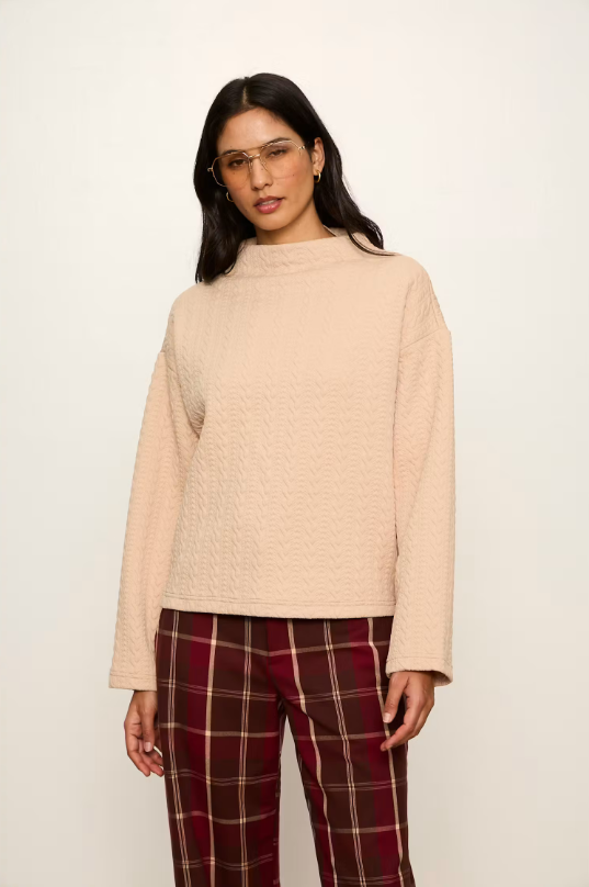Sadie Quilted Top, Hazlenut