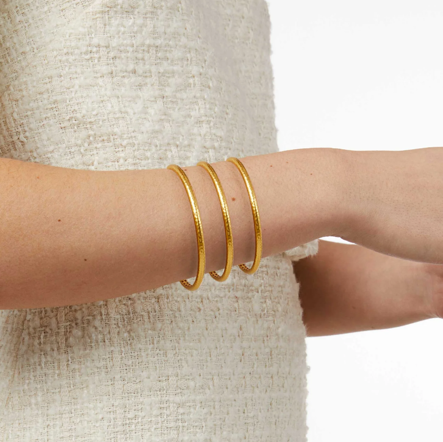 Julie Vos Havana Thin Gold Demi Bangle