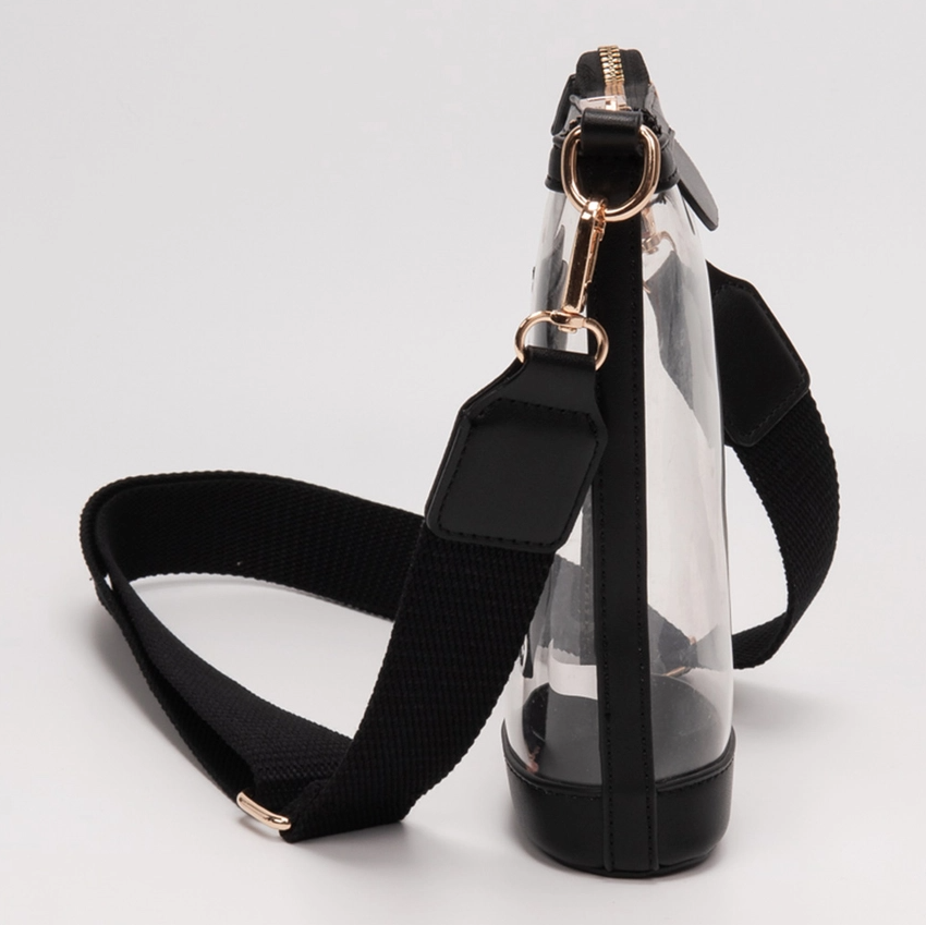Transparent Crossbody Bag / Phone Bag, Black