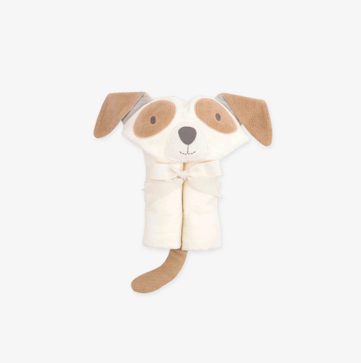 Tan Puppy Hooded Baby Bath Wrap