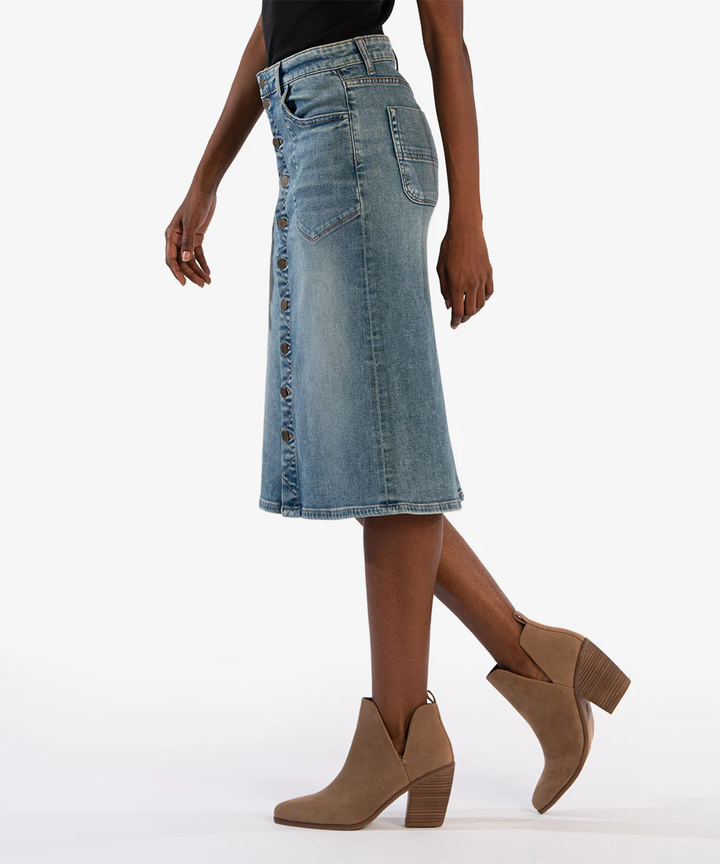 Kut From the Kloth Rose Denim Skirt