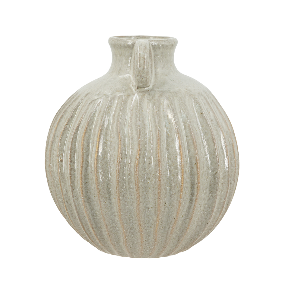 Round Textured Vase w/ Handles - 13 Hub Lane   |  