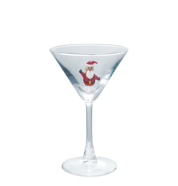 4oz. Holiday Figure Martini Glass - 13 Hub Lane   |  