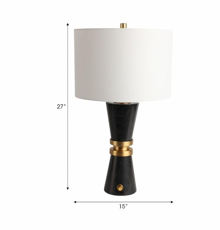 Elgon Marble Table Lamp, Black