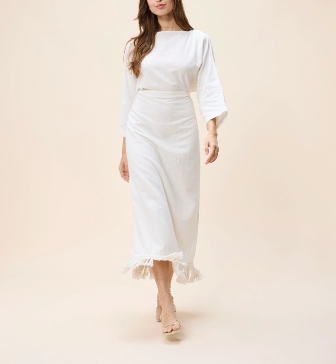 Robin Ankle Dress, Ivory
