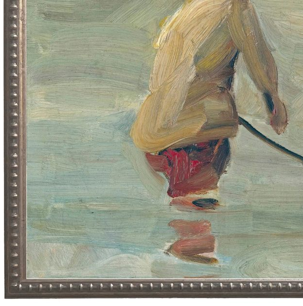 Bathing Boys w/ Crab Fisherman