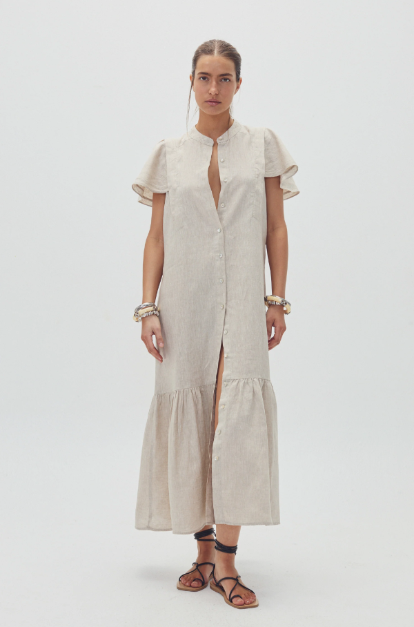 Willow Linen Dress, Natural - 13 Hub Lane   |  