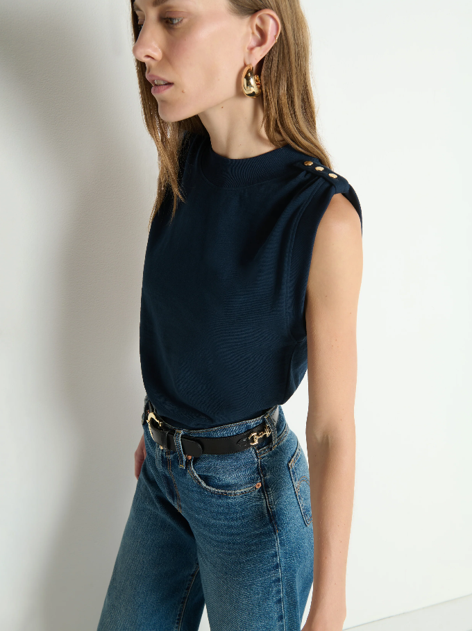 Nation LTD Mikka Buttoned Shoulder Tank, Night Sky - 13 Hub Lane   |  