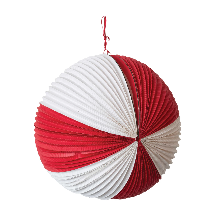 Crinkle Paper Folding Pleated Ball Ornament