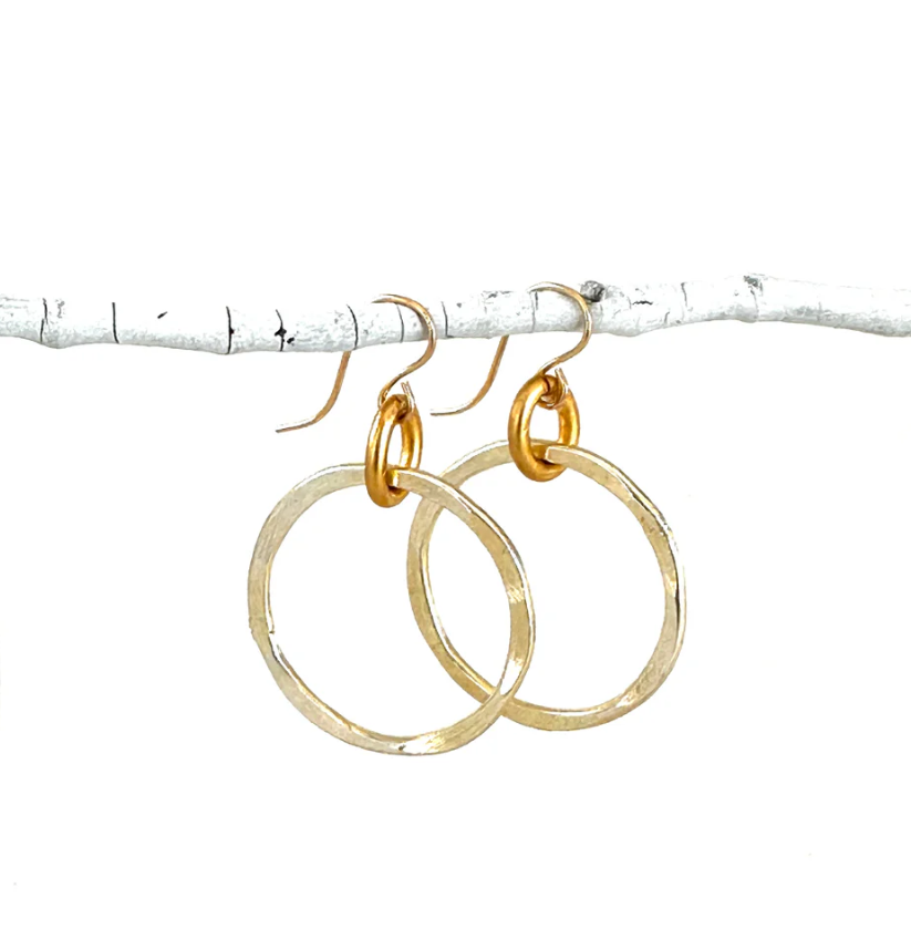 CV Designs Small Hammered Hoops