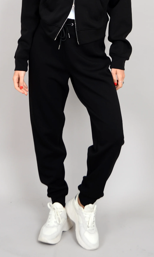 Joselle Soft Knit Drawstring Jogger, Black