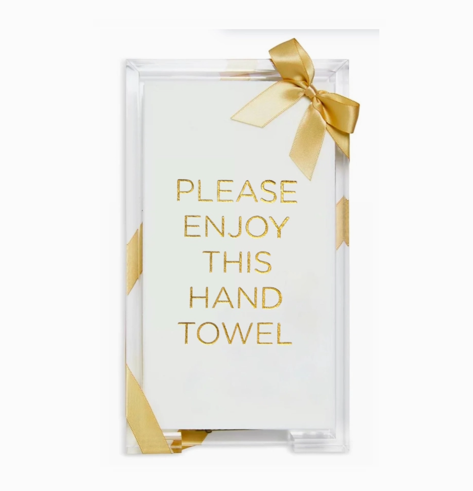 13 Hub Lane Acrylic Tray with Guest Towels - Thumbnail 2