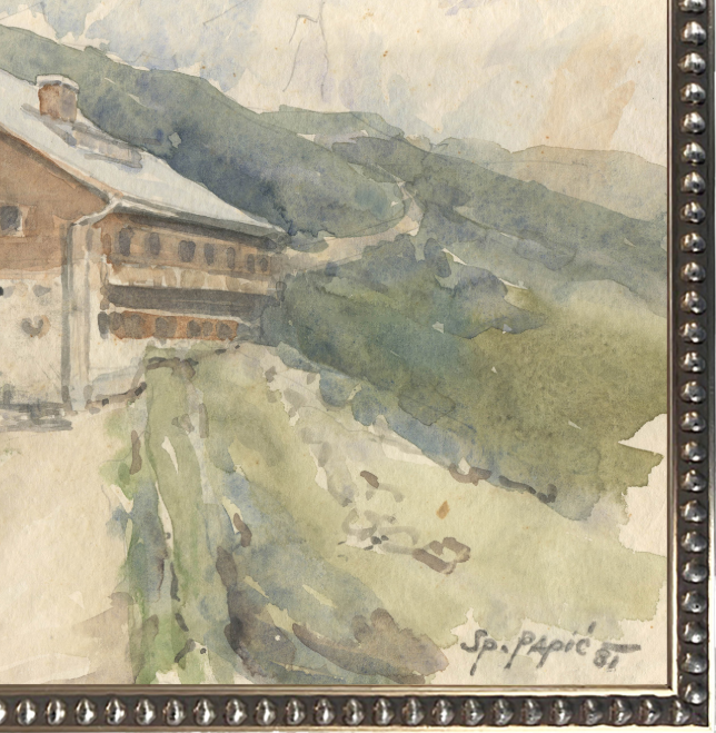 Watercolor Mountain House