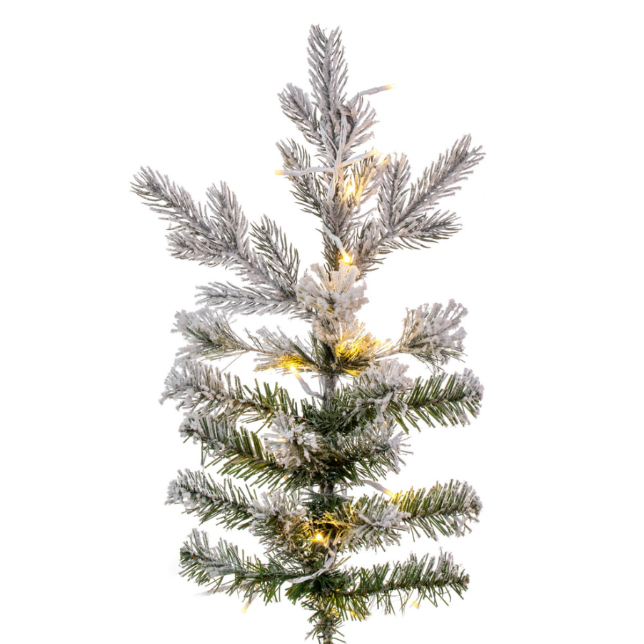 7.5' Flocked Kiana Tree - 13 Hub Lane   |  Christmas Trees