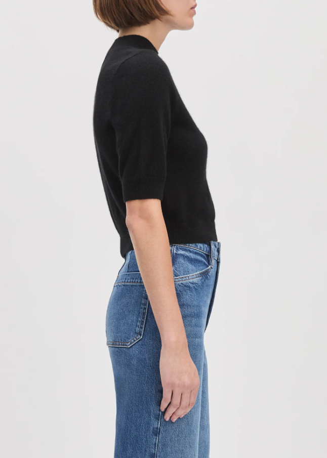 Bonnie Top, Black - 13 Hub Lane   |  Mock Neck Sweaters