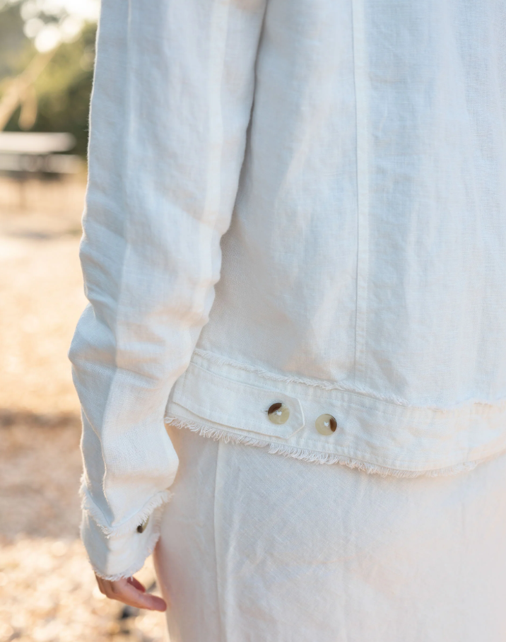 Summer Linen Jacket, Off-White