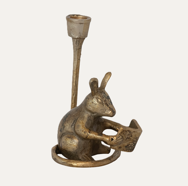 Cast Aluminum Mouse Taper Holder