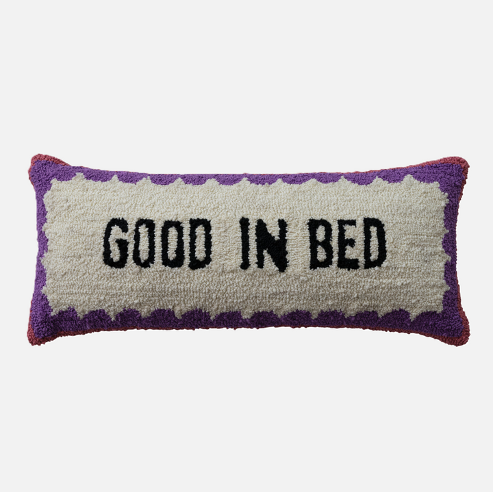 "Good In Bed" Tufted Pillow
