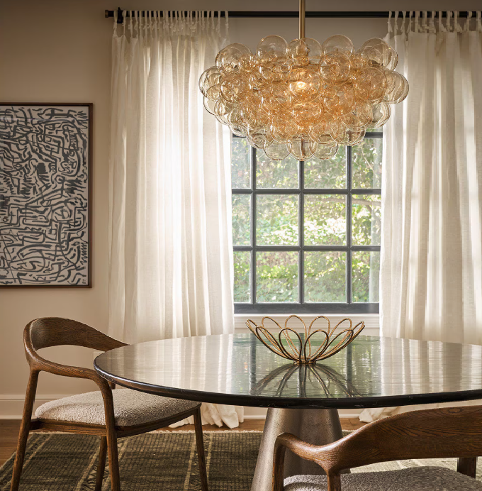 Bubbles Chandelier, Amber